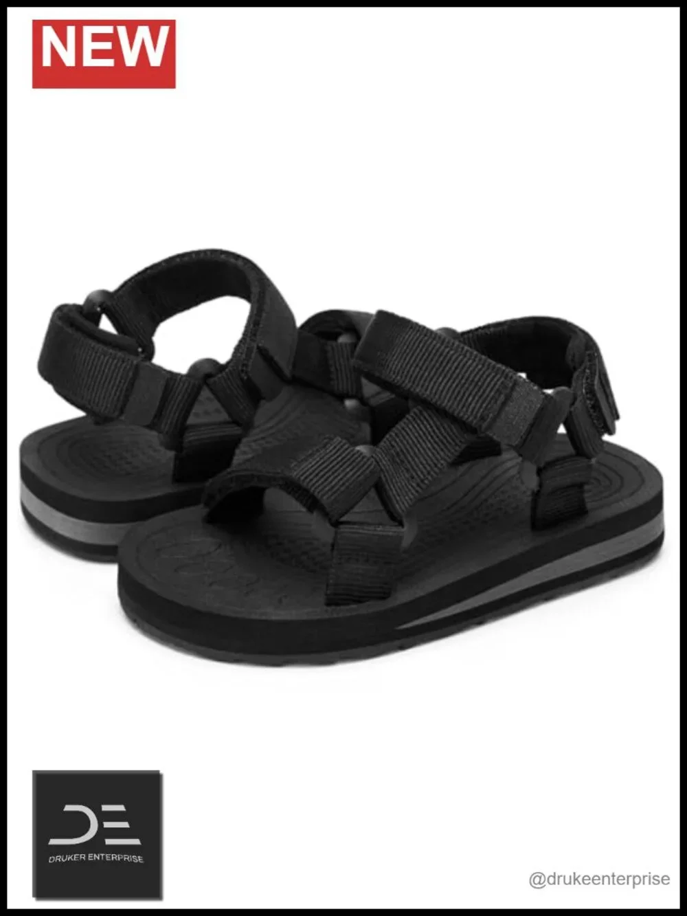 Toddler Water Sandals with Arch Support, Triple Adjustable Strap, Quick-Dry